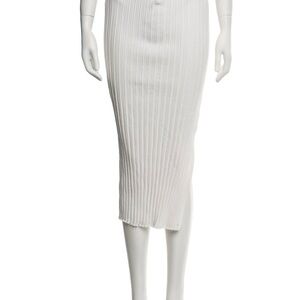 Simon Miller Cream Ribbed Midi Pencil Skirt